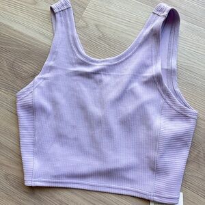 Lululemon Ribbed Softstreme Cropped Tank, Color is Lile, Size:6, Brand New